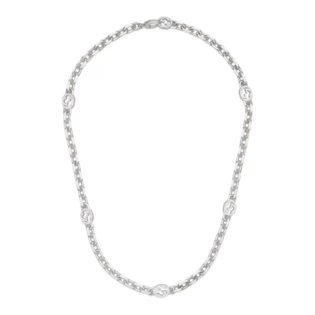 Interlocking G Chain Silver Necklace