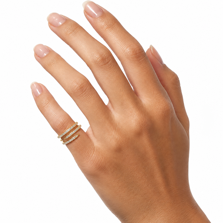 Diamond Pinky Ring in Yellow Gold