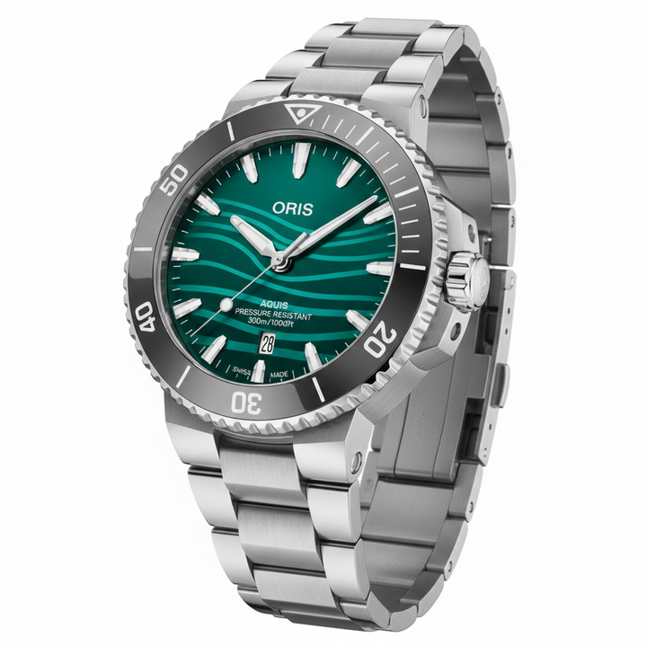 Aquis Date Aqua Wave Dial Yangtze Jiangtun Limited Edition