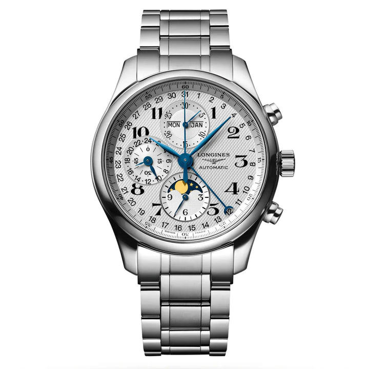 Master Collection Chronograph Moonphase Silver Dial 42MM Watch