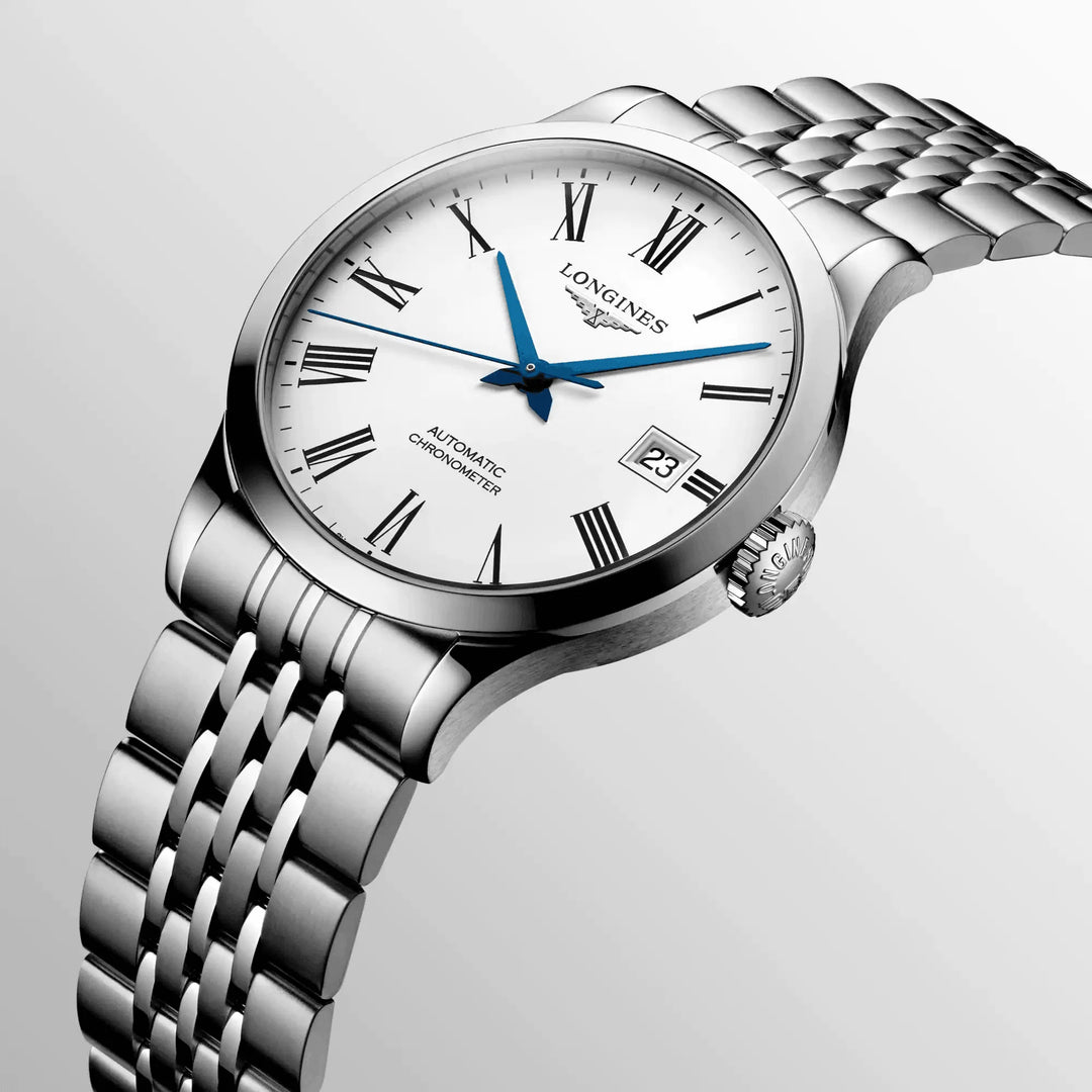 Record 38.5MM Stainless Steel Watch