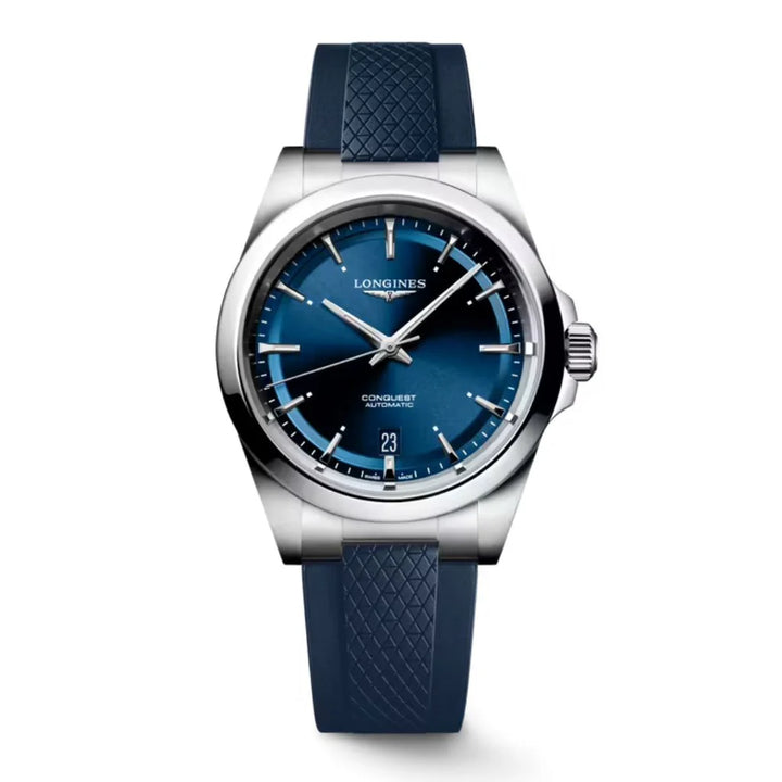 Conquest Blue Dial and Rubber Strap 38MM Watch