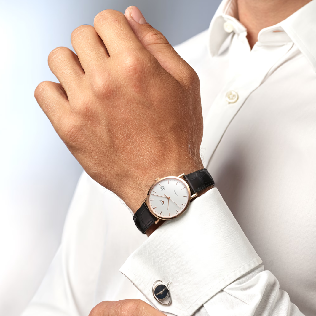 Elegant 37MM 18K Pink Gold Watch