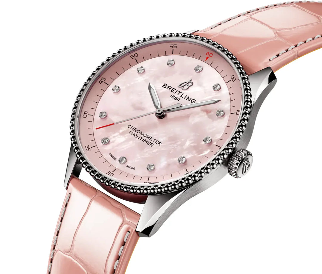 Navitimer 32MM Pink Mother Pearl Watch