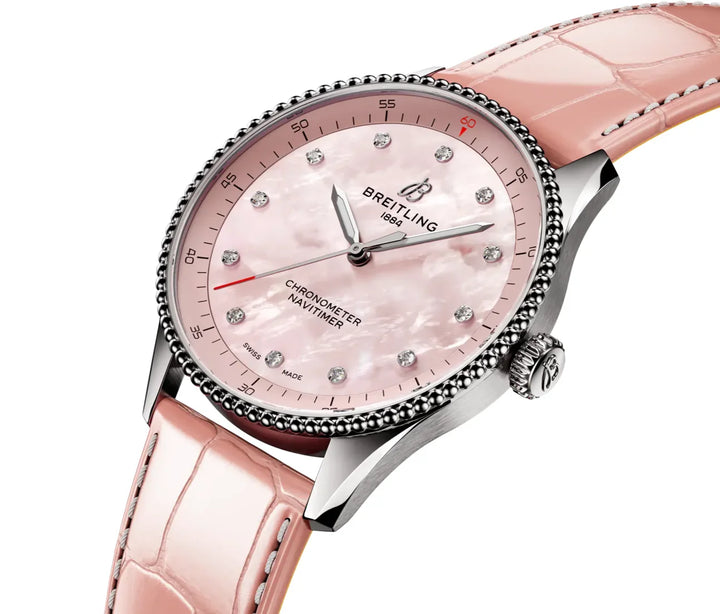 Navitimer 32MM Pink Mother Pearl Watch
