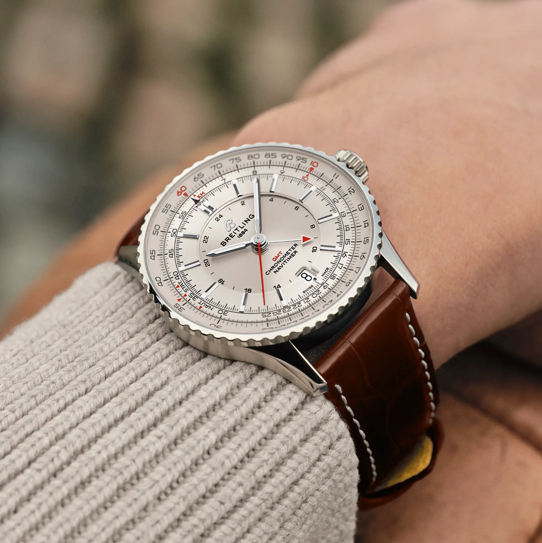 Navitimer GMT 41MM Silver Dial Watch