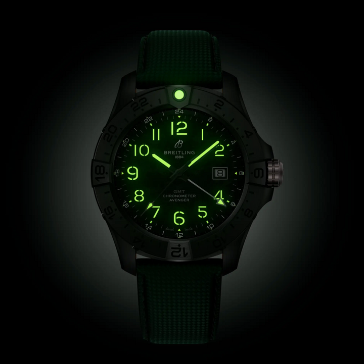 Avenger Automatic GMT 44 Night Mission Green Watch