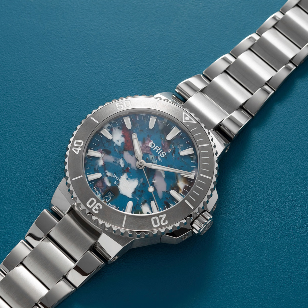 COKAGE+ ACTIVE 自動開閉 55cm 切り継ぎ パウダーブルー Aquis Date Upcycle Clibre 400 43MM Watch – Kury Alta Relojeria