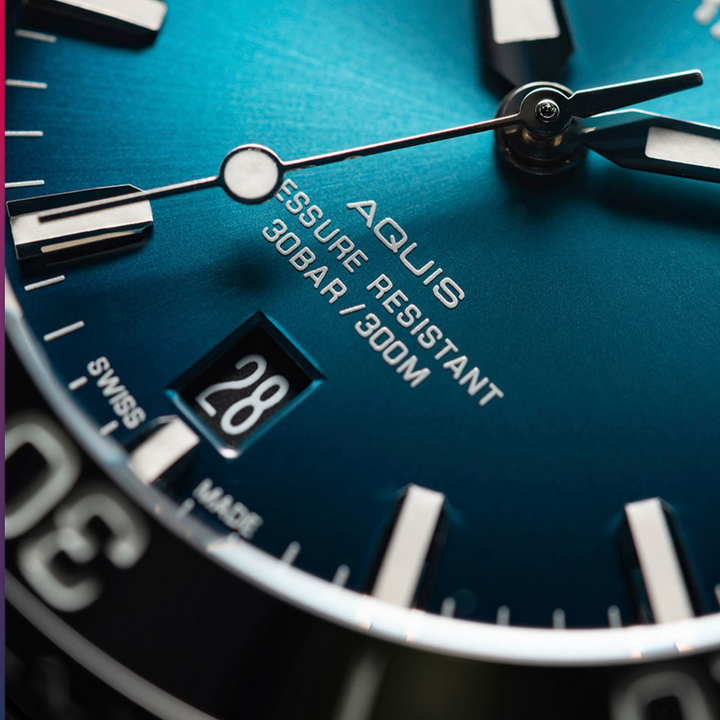 Aquis Date Blue Dial 39.5MM Watch
