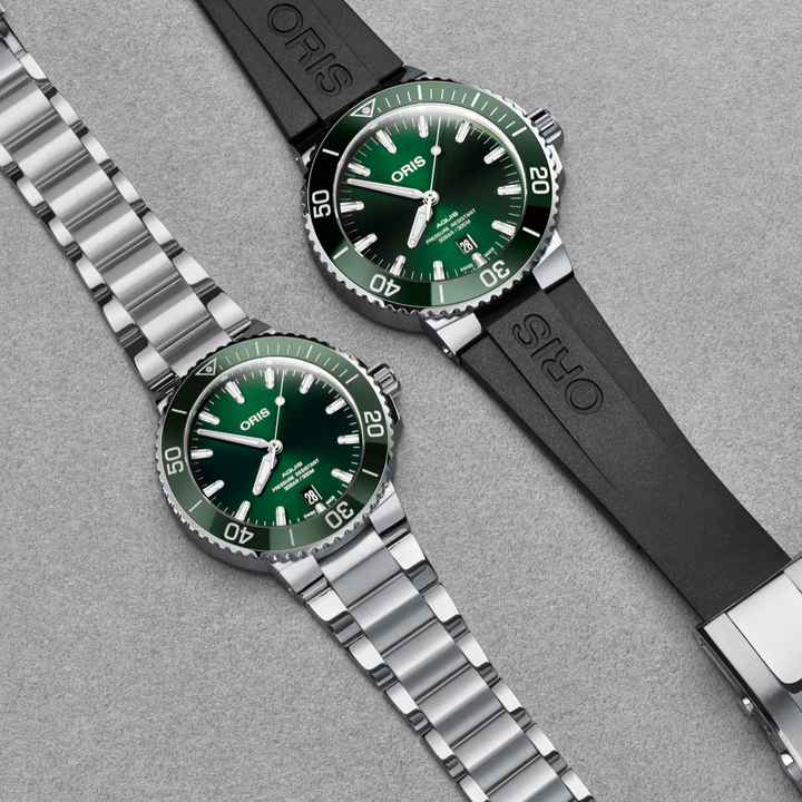 Aquis Date Green Dial/Bezel 43.5MM Watch