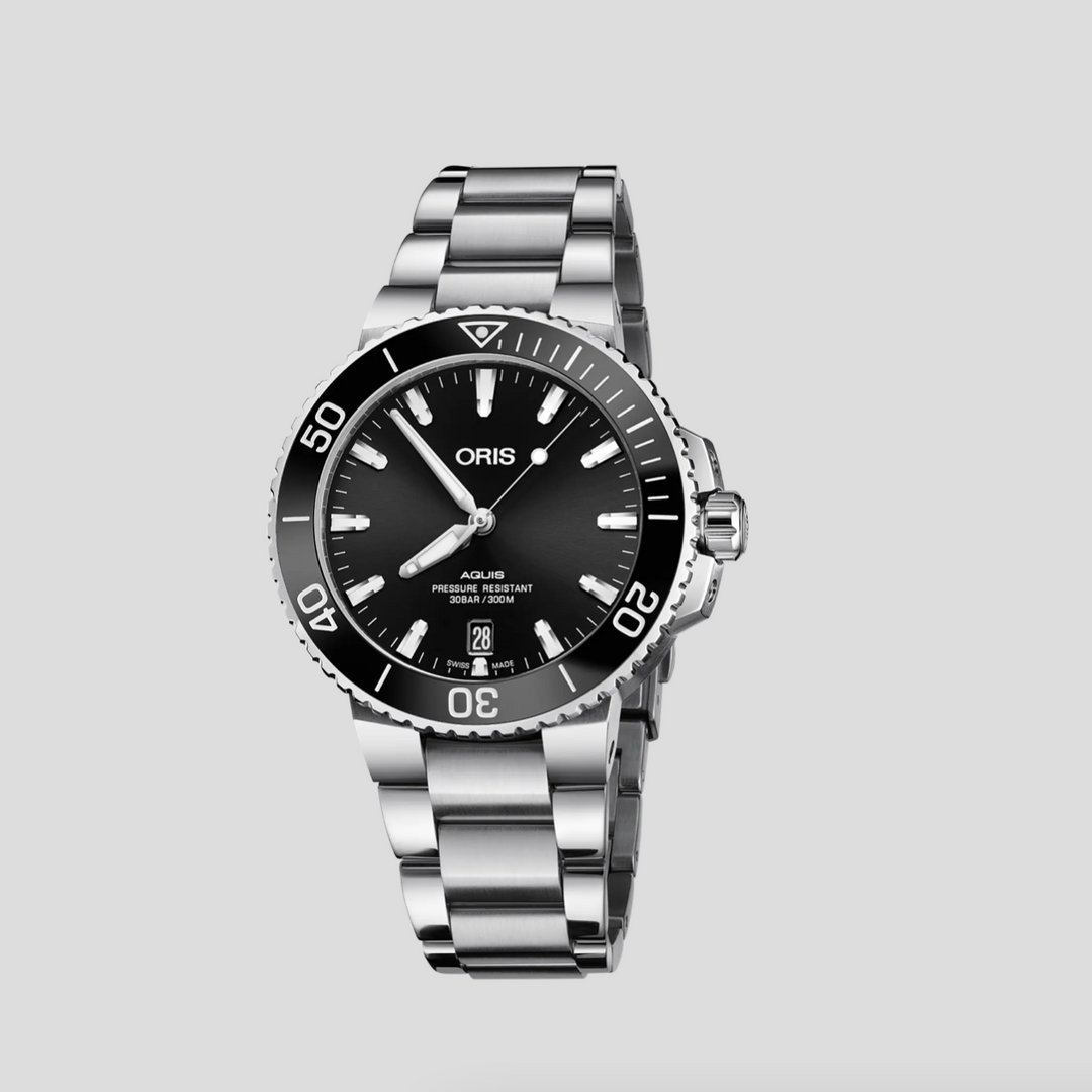 Aquis Date Black Dial 39.5MM Watch