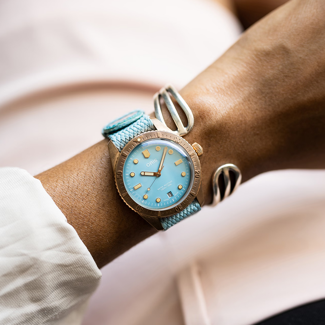 Divers 65 Bronze Cotton Candy Blue 38MM Watch