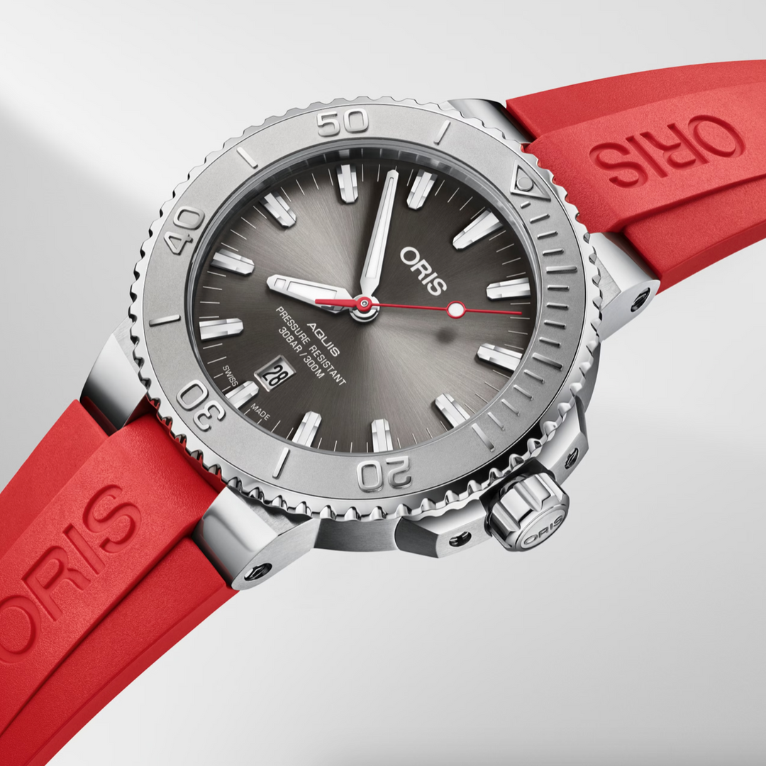 Aquis Date Relief Red 43.5MM Watch