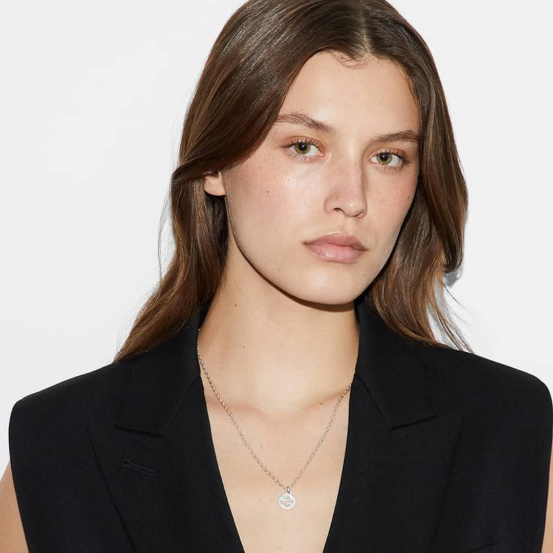 Interlocking G Silver Necklace