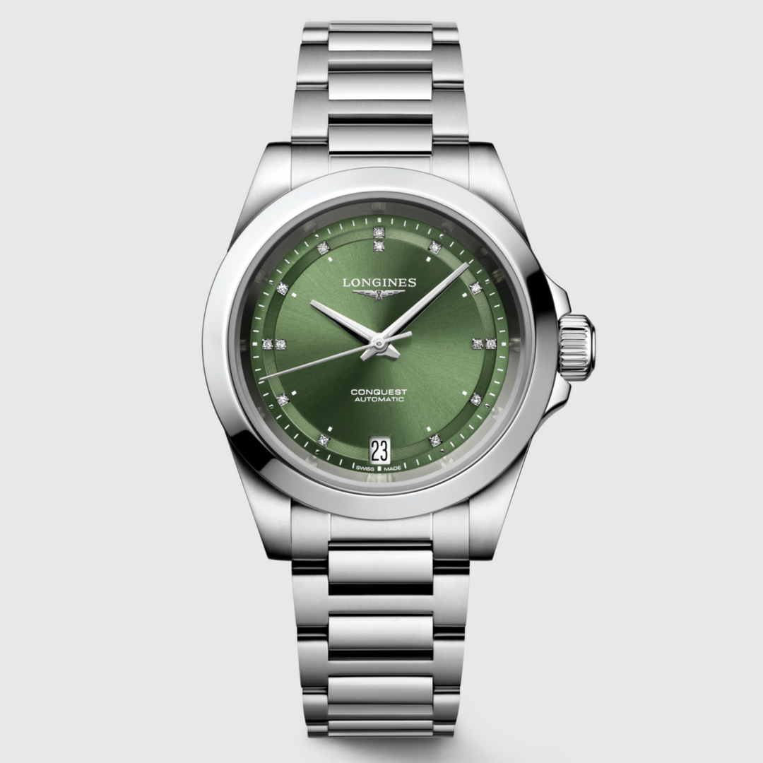Conquest Green Diamond Dial 34MM Watch