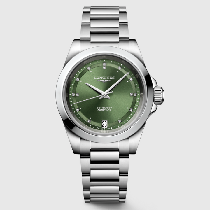 Conquest Green Diamond Dial 34MM Watch