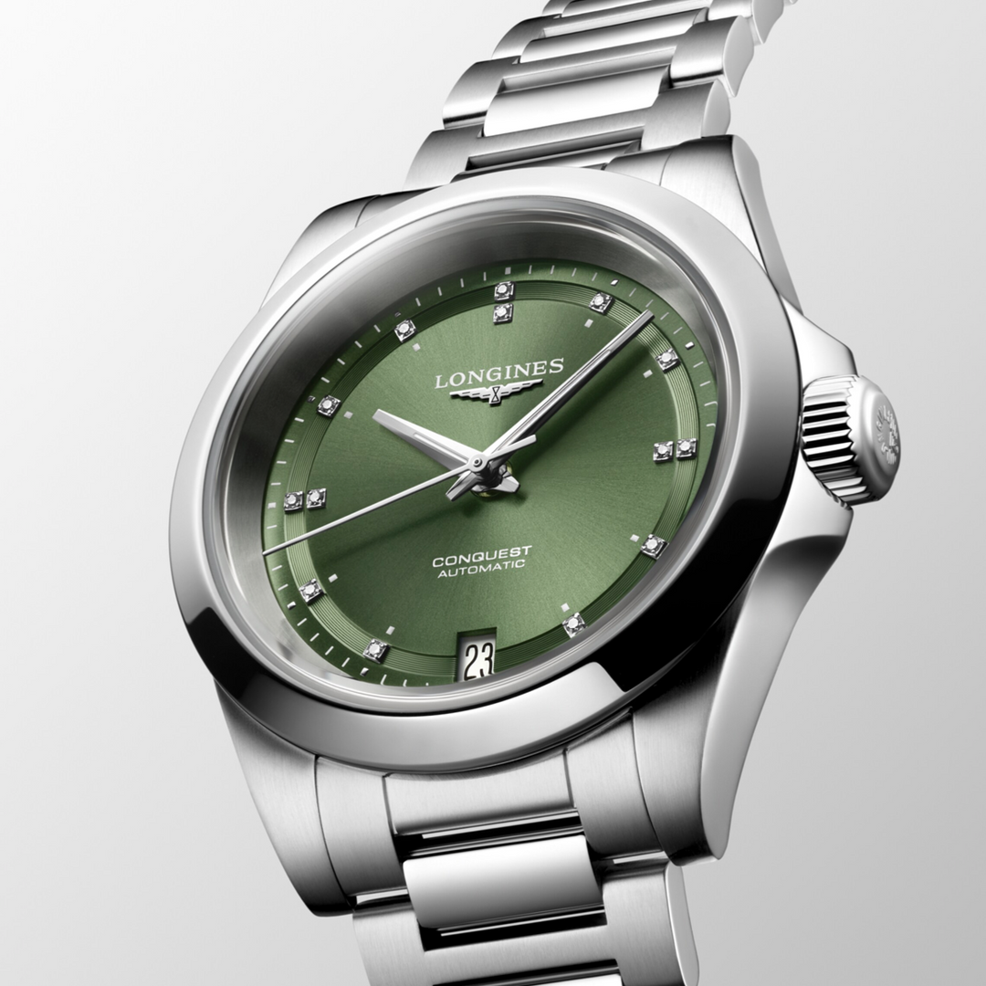 Conquest Green Diamond Dial 34MM Watch