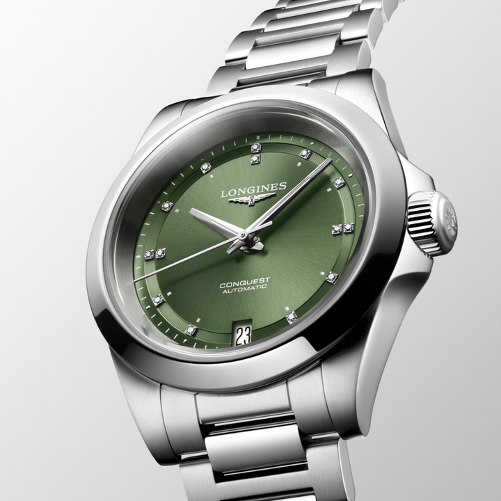 Conquest Green Diamond Dial 34MM Watch