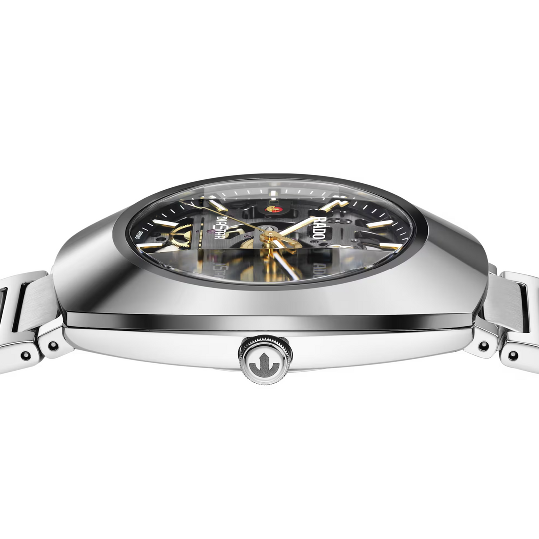 Diastar Original Skeleton Oval SS 38MM Watch