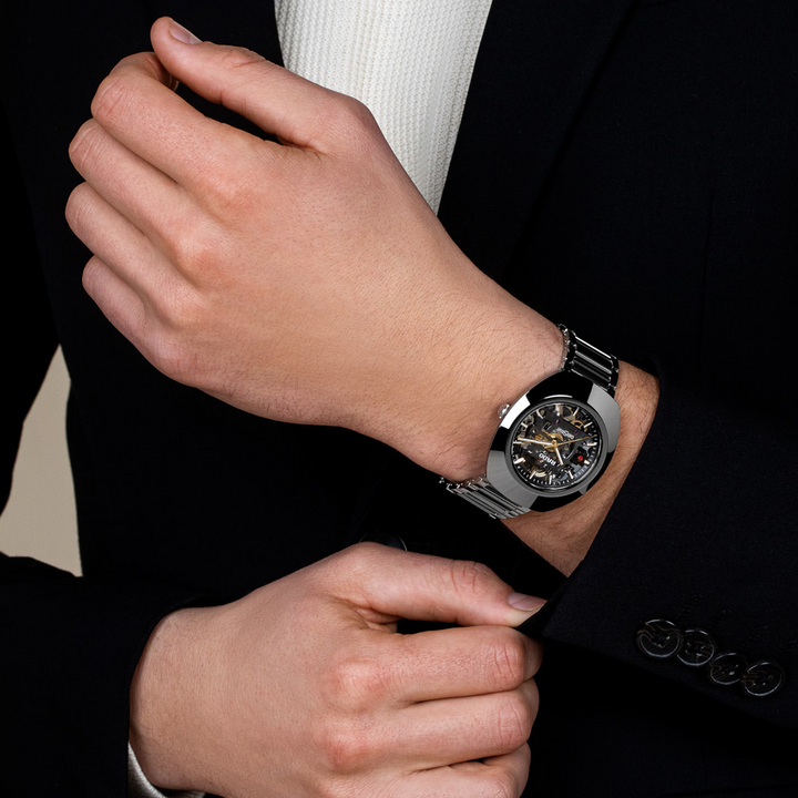 Diastar Original Skeleton Oval SS 38MM Watch