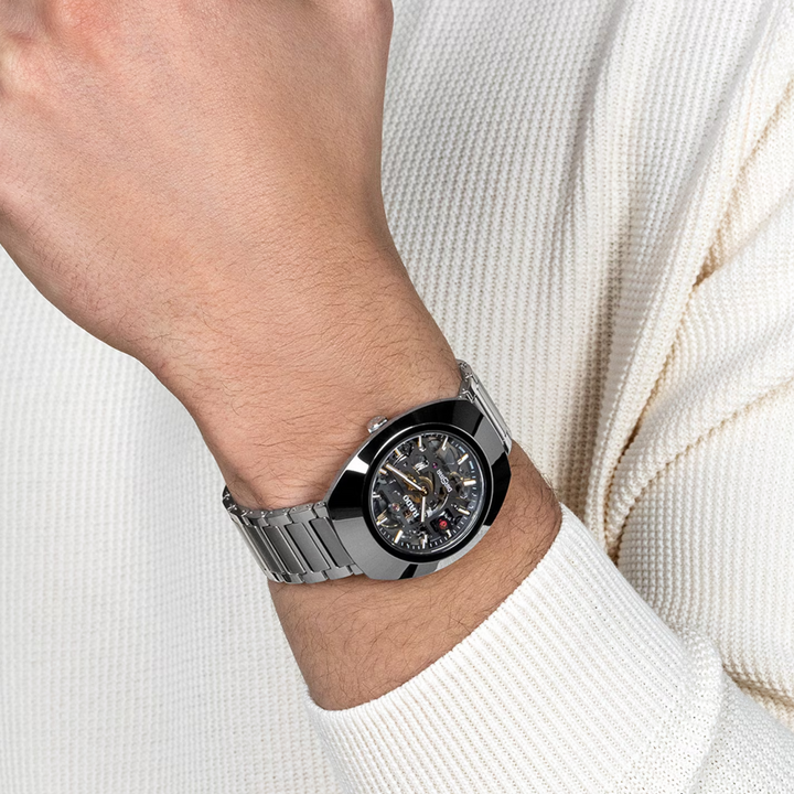 Diastar Original Skeleton Oval SS 38MM Watch