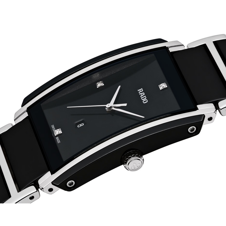 New Integral Square Diamonds/Black Dial 31MM Watch