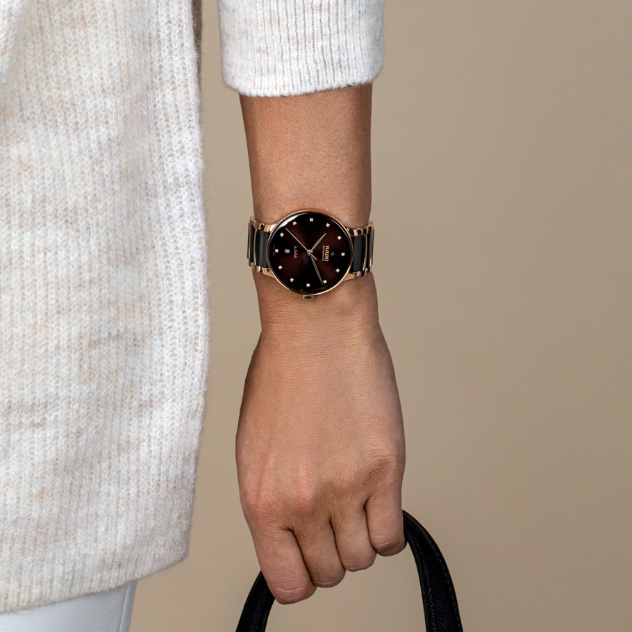 Centrix Automatic Diamonds Brown 40MM Watch