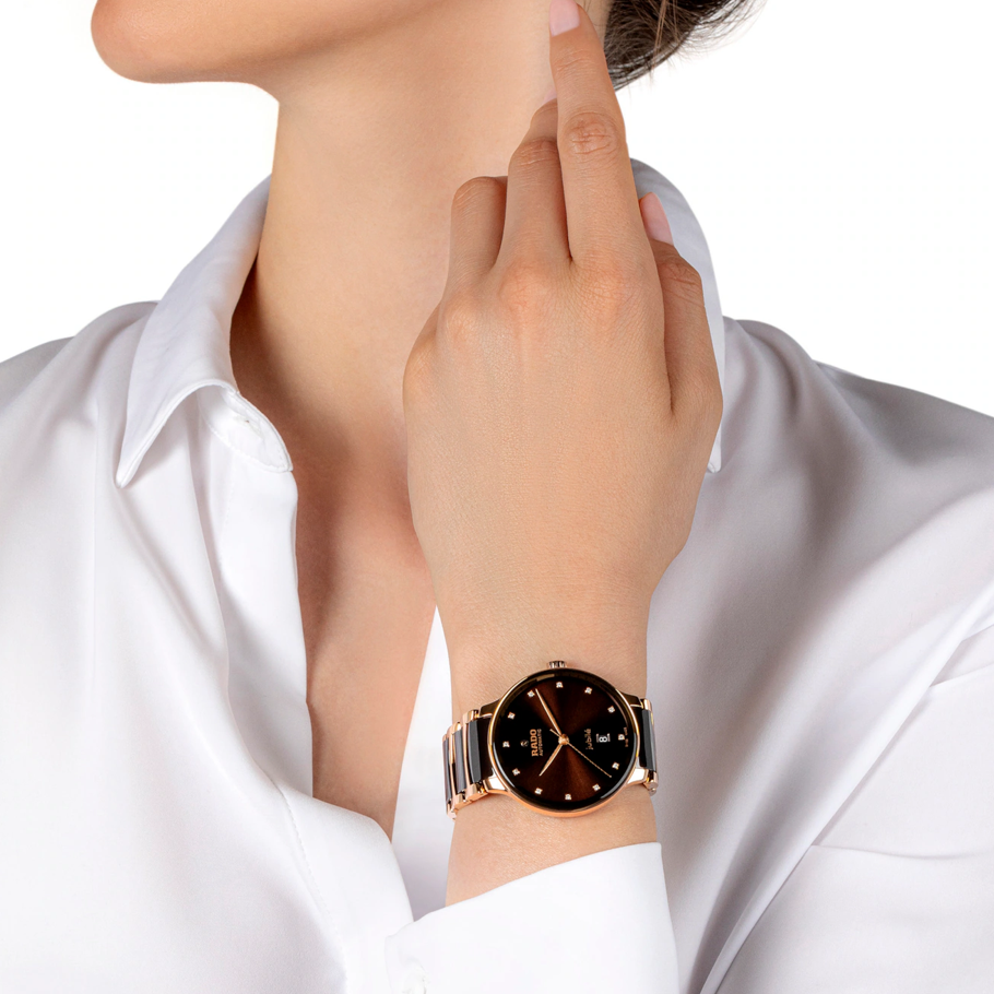 Centrix Automatic Diamonds Brown 40MM Watch