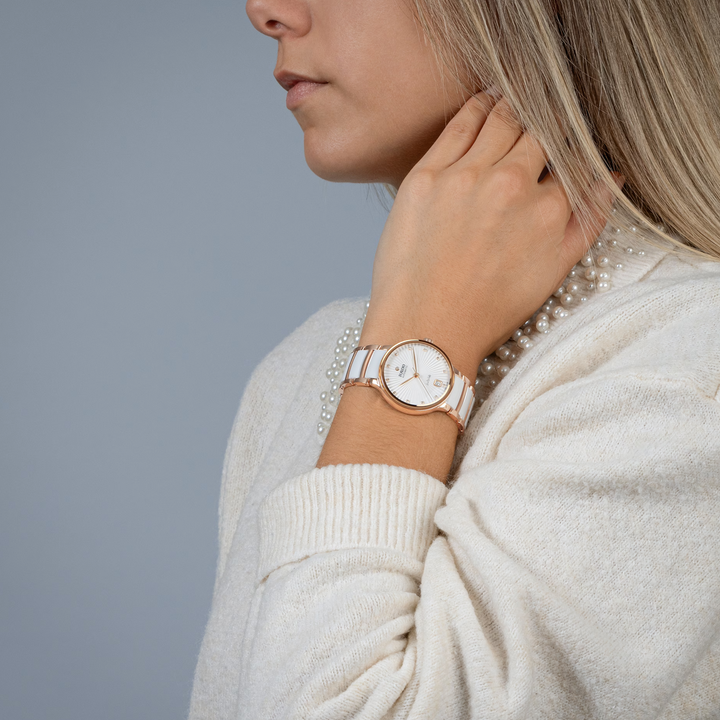 Centrix White 35MM Watch