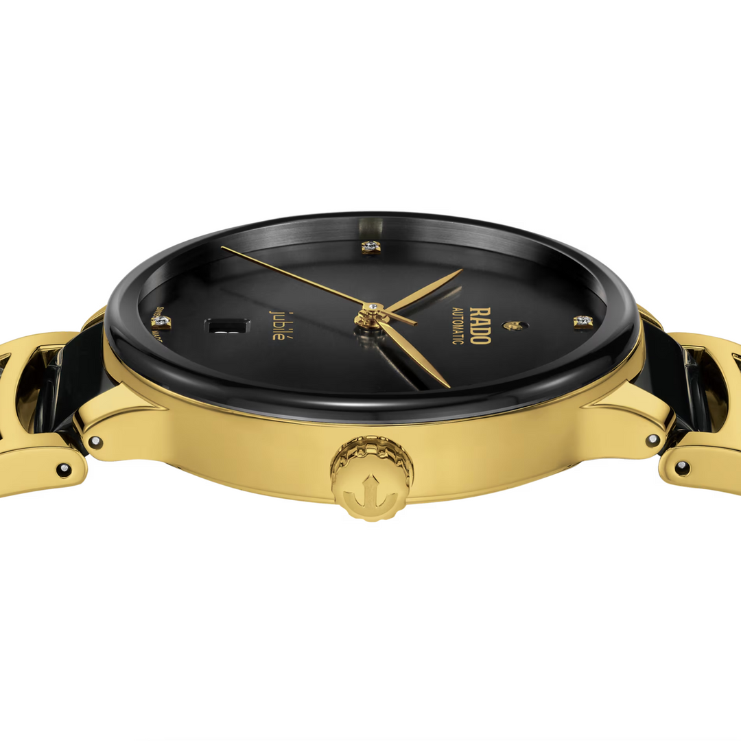 Centrix Automatic Four Diamonds Black/Gold 39MM Watch – Kury