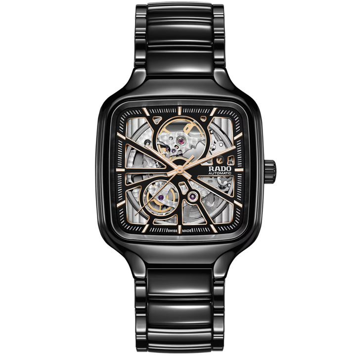 True Square Automatic Open Heart Black 38MM Watch