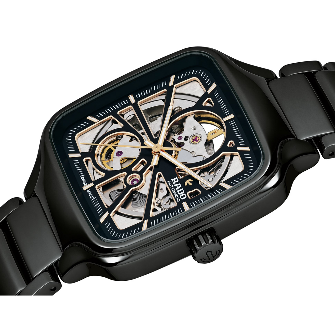 True Square Automatic Open Heart Black 38MM Watch