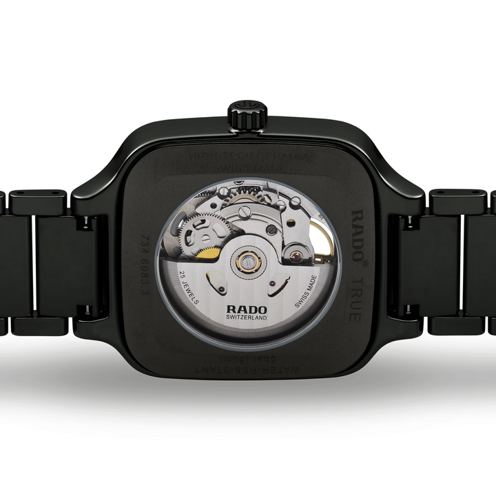 True Square Automatic Open Heart Black 38MM Watch