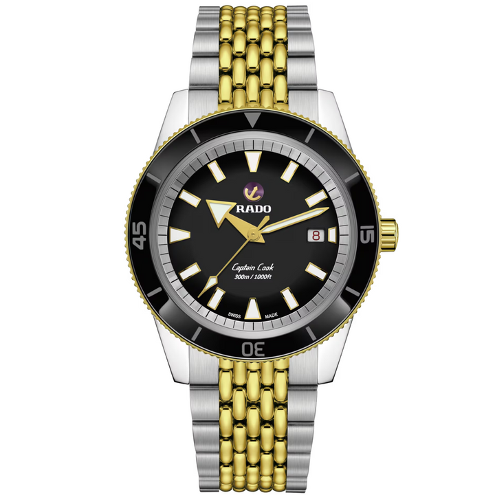 Captain Cook Automatic Black Bezel and Dial 42MM Watch