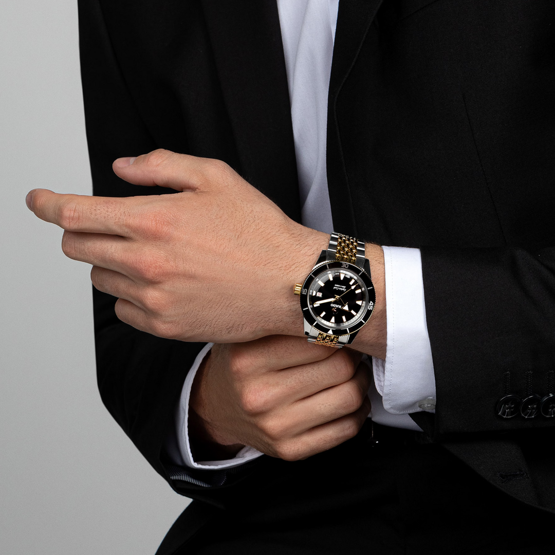 Captain Cook Automatic Black Bezel and Dial 42MM Watch
