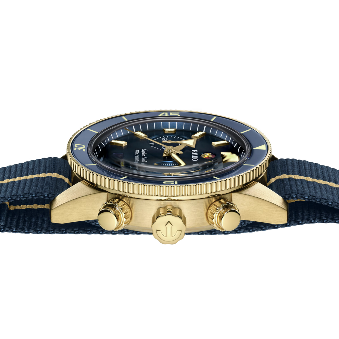 Captain Cook Chronograph Herren Bronze Blue 43MM Watch