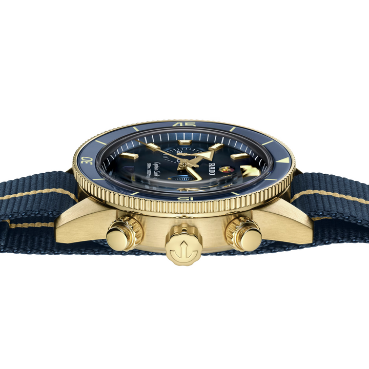 Captain Cook Chronograph Herren Bronze Blue 43MM Watch
