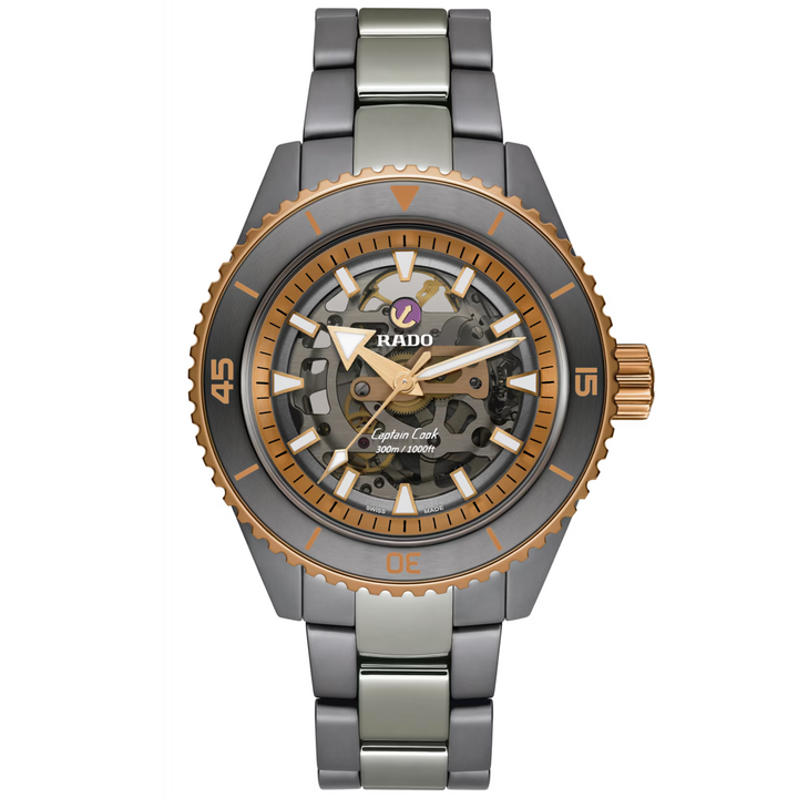 Captain Cook High-Tech Ceramic Skeleton 43MM Watch