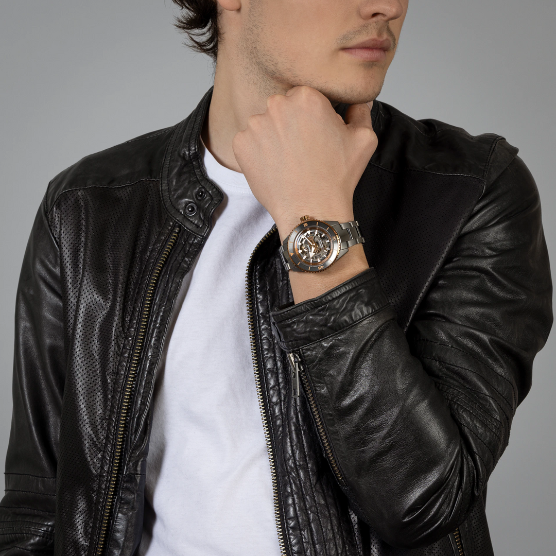 Captain Cook High-Tech Ceramic Skeleton 43MM Watch