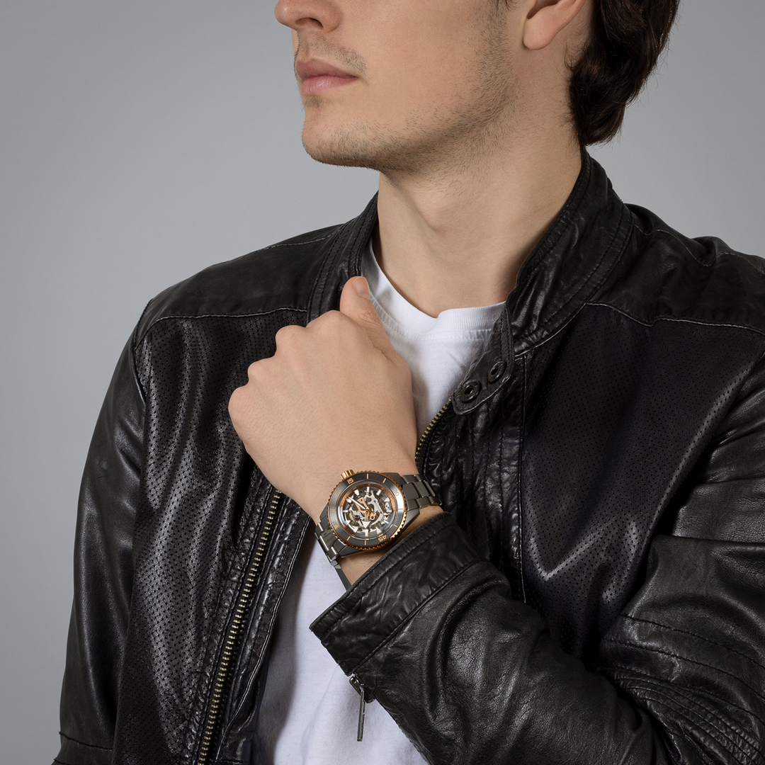 Captain Cook High-Tech Ceramic Skeleton 43MM Watch