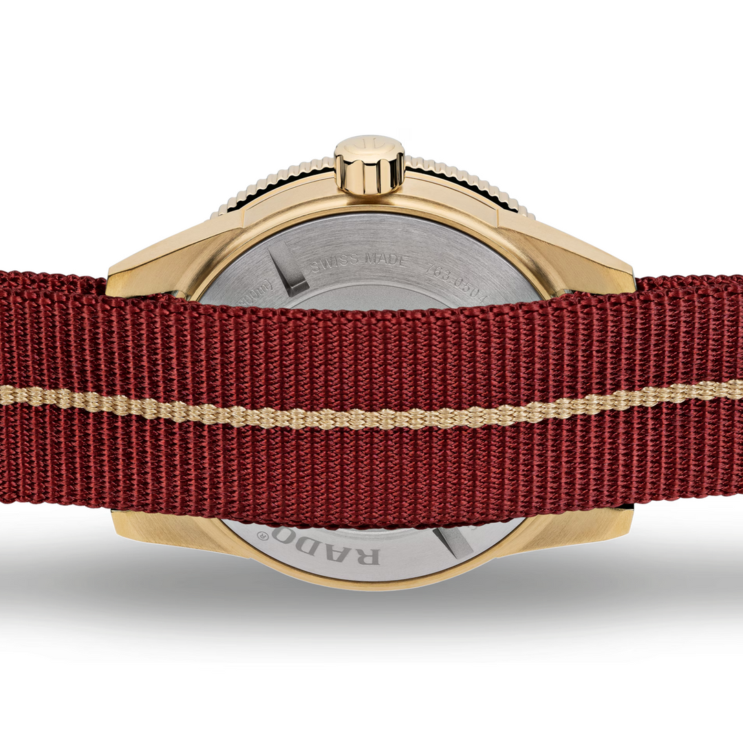 Captain Cook Bronze/Red Fabric Strap 42MM Watch