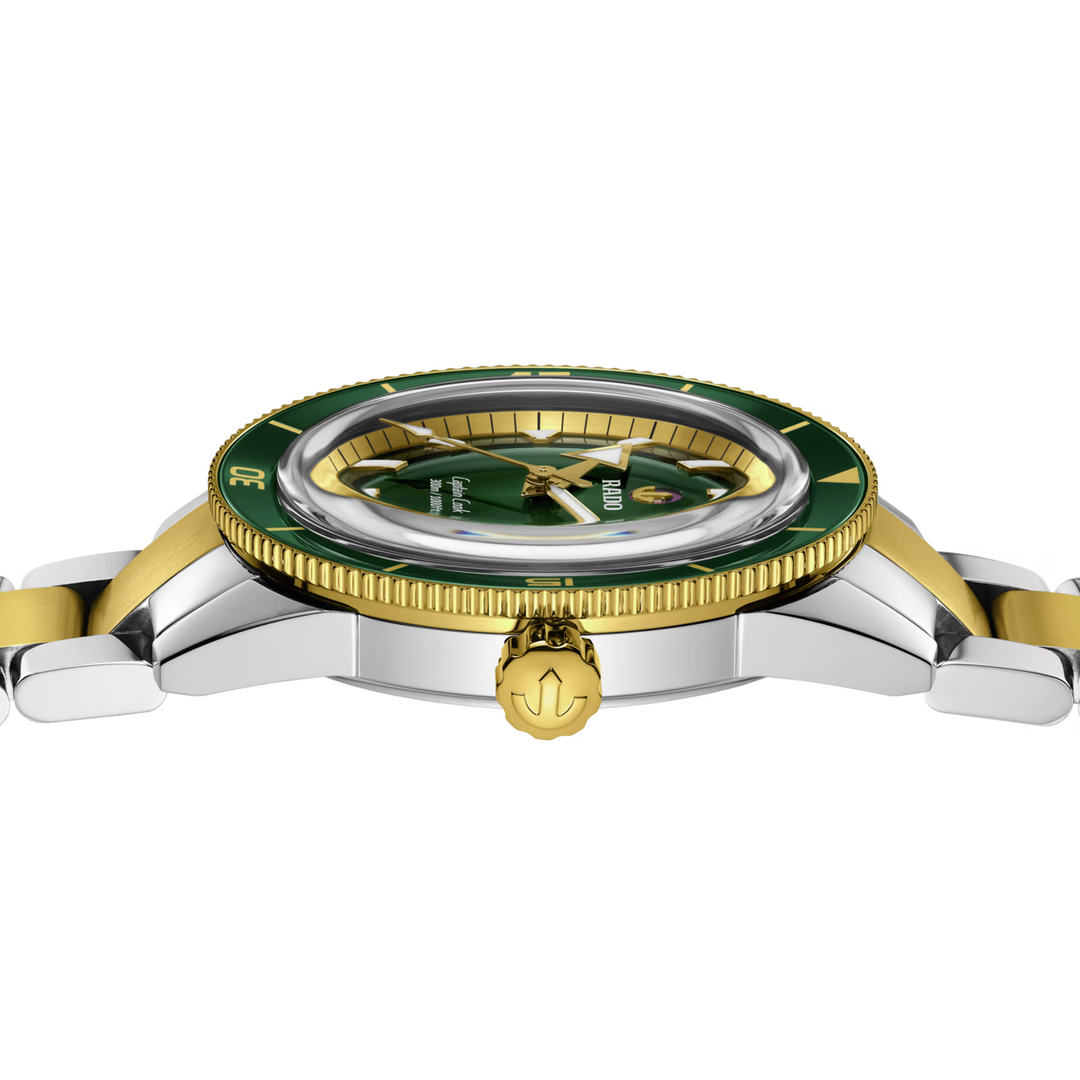 Captain Cook Green Dial Two Tone 42MM Watch