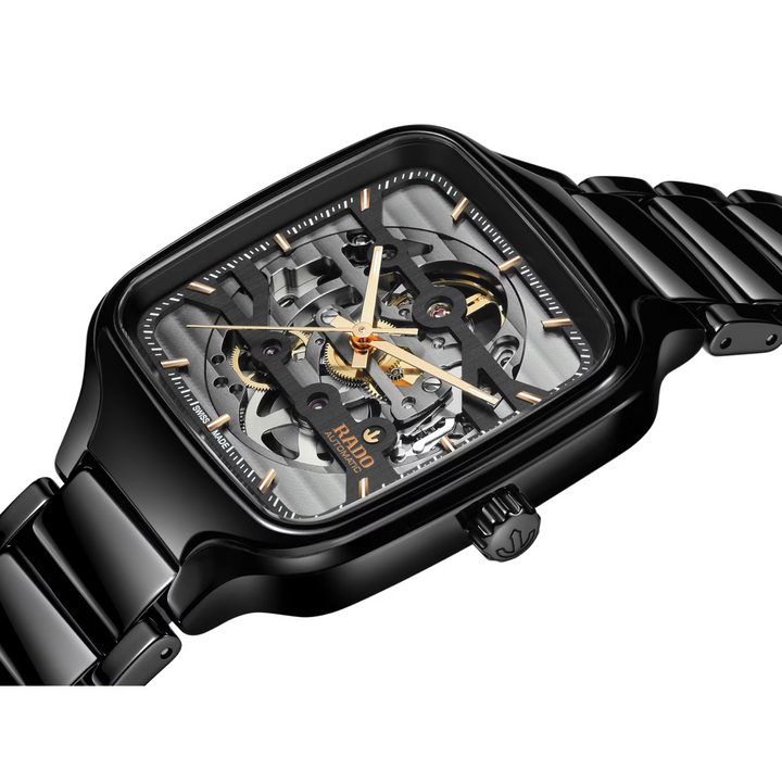 True Square Black Skeleton 38MM Watch