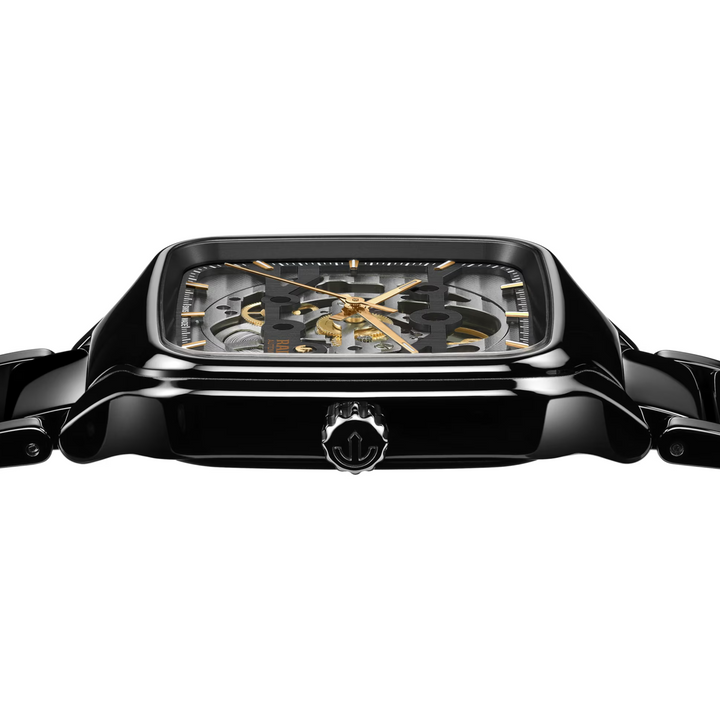 True Square Black Skeleton 38MM Watch