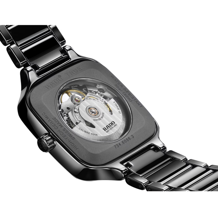 True Square Black Skeleton 38MM Watch