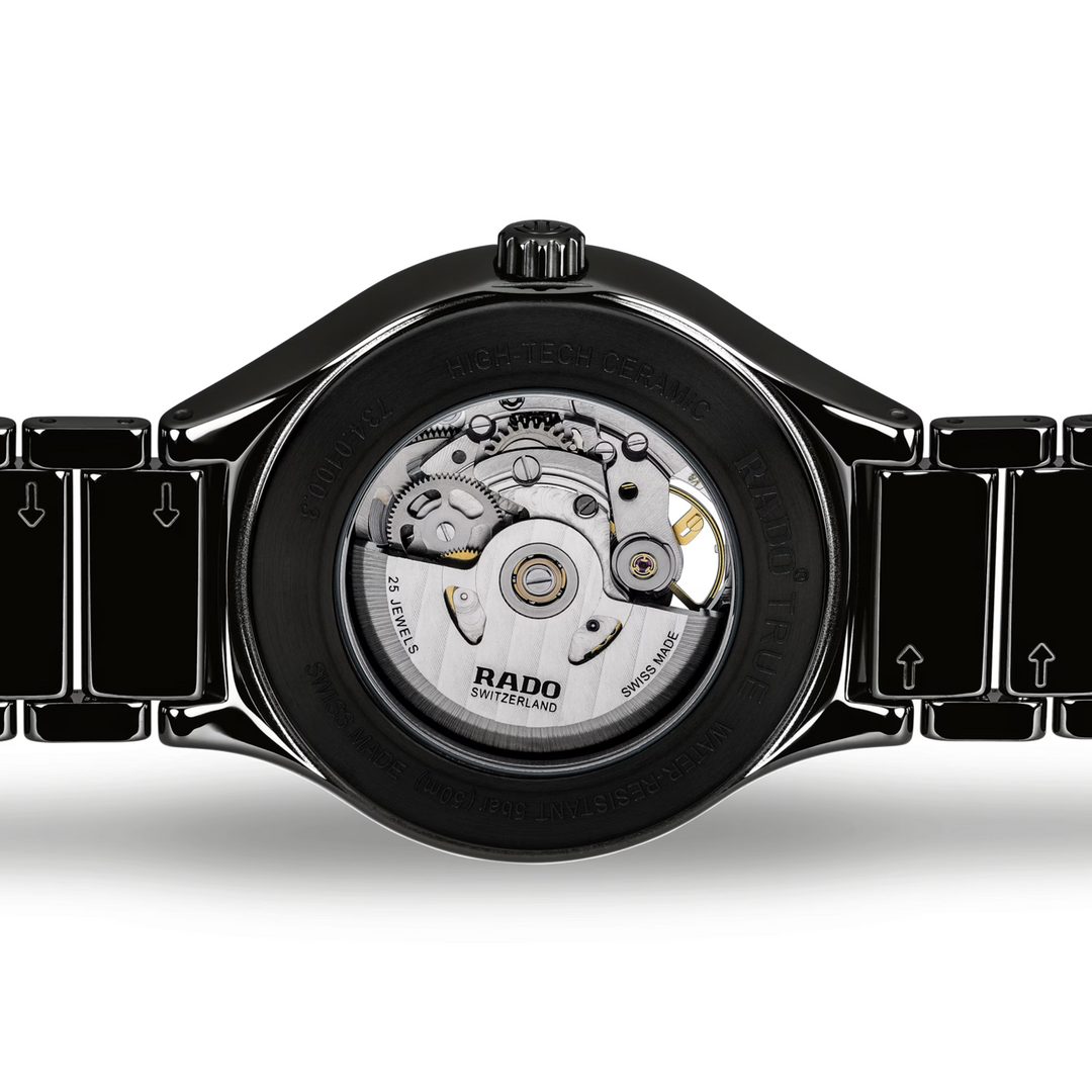 True Round Open Heart Black Ceramic 40MM Watch