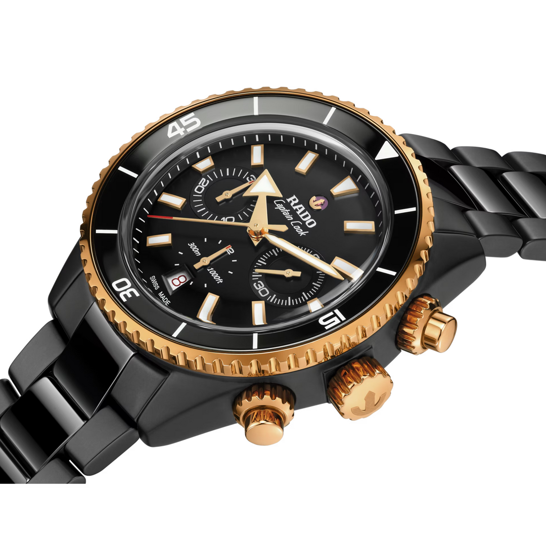 Captain Cook Chronograph Black Ceramic 42MM Watch