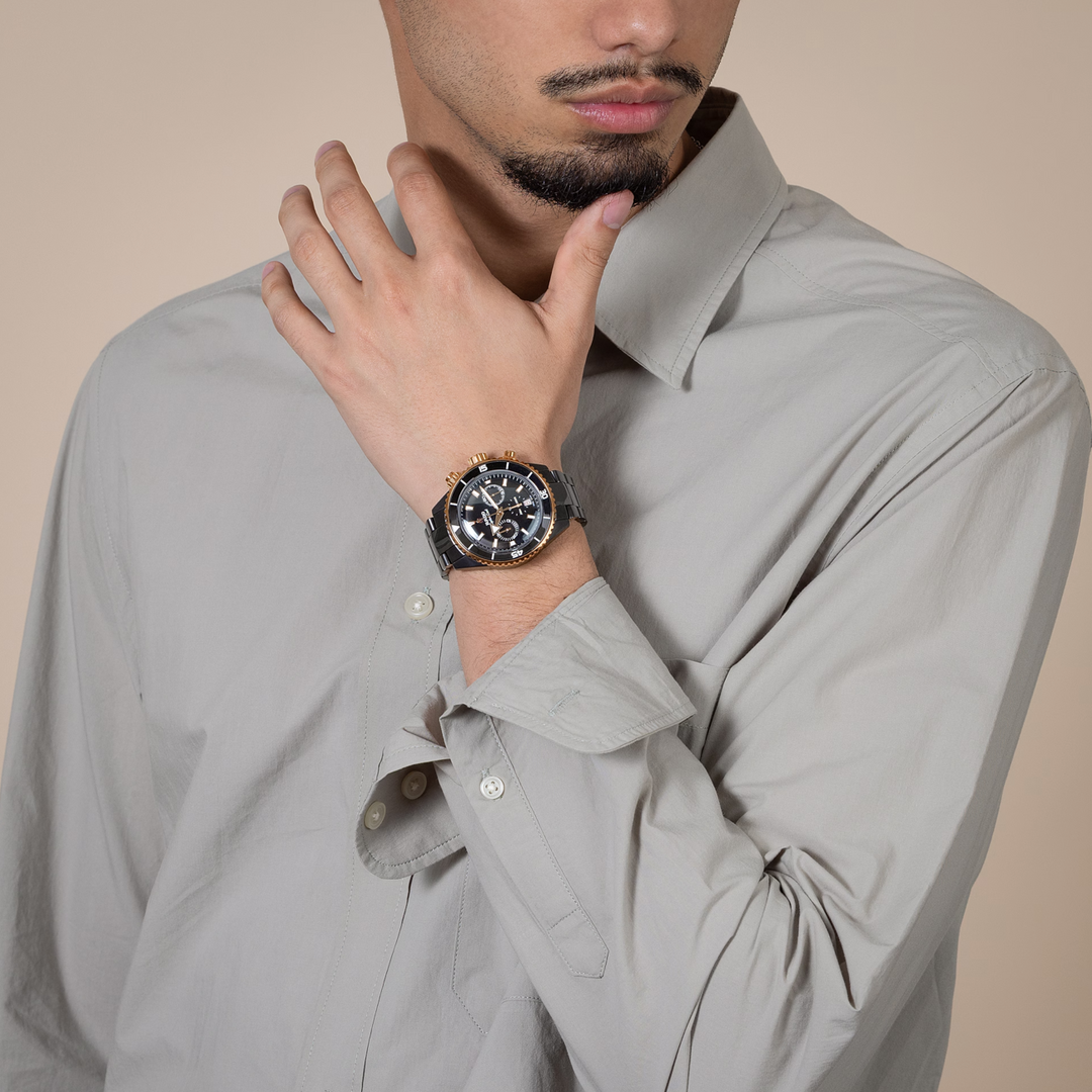 Captain Cook Chronograph Black Ceramic 42MM Watch