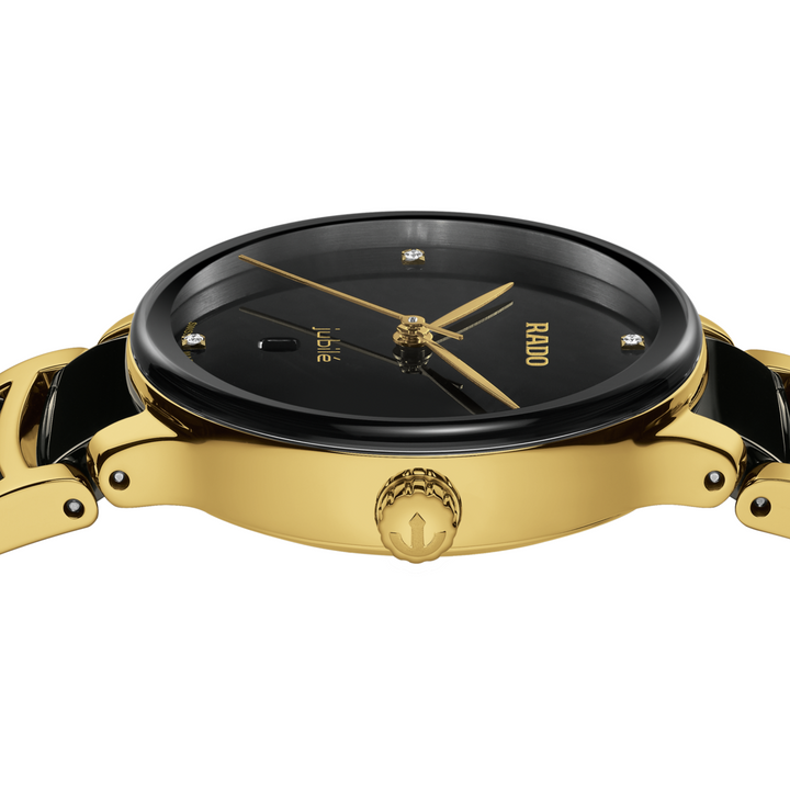 Centrix Quartz Diamonds Black and Yellow SS PVD 30MM