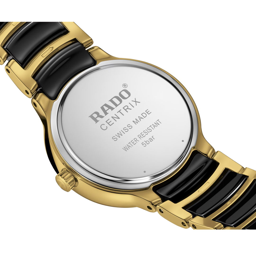 Centrix Quartz Diamonds Black and Yellow SS PVD 30MM